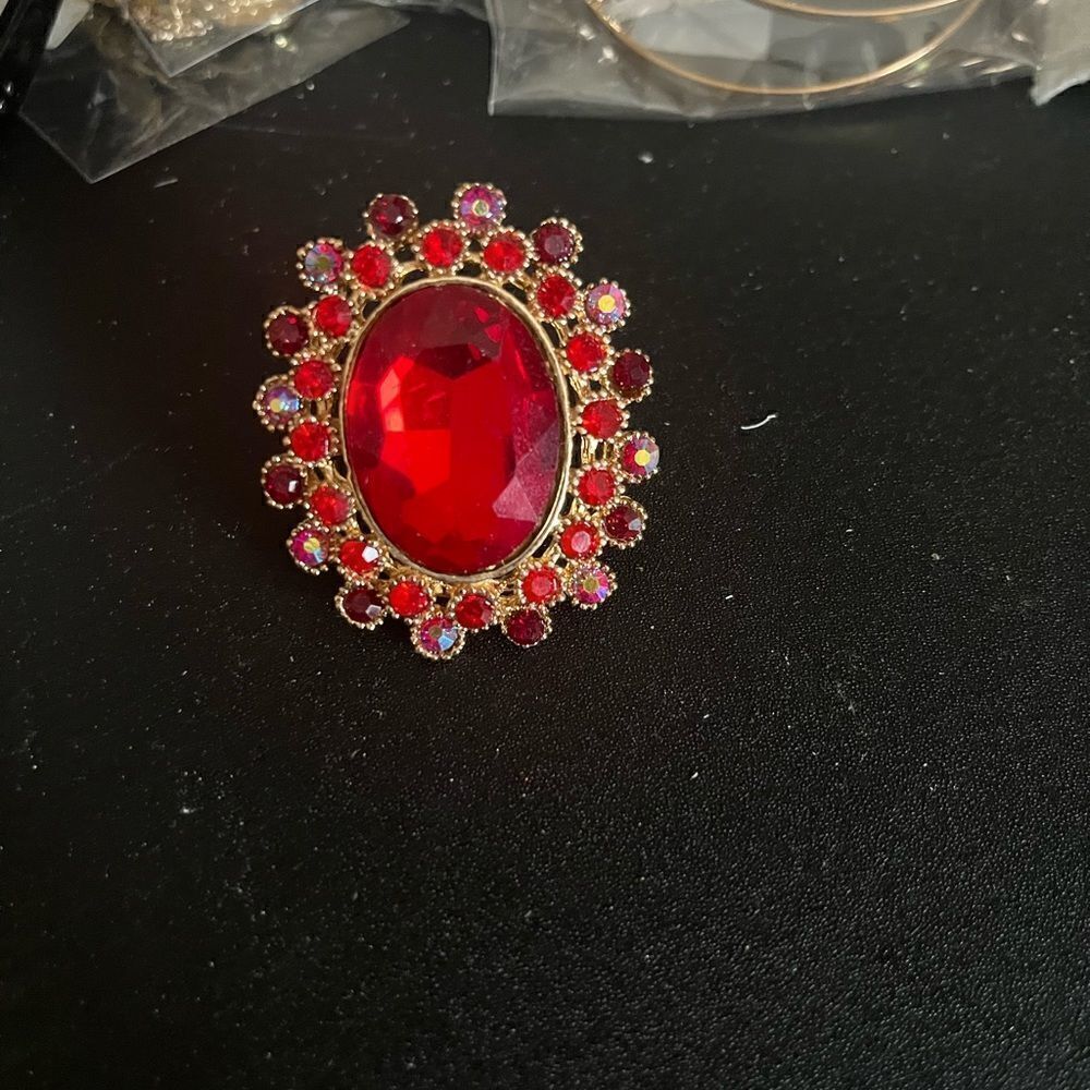 Red - Fashion ring
